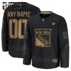 New York Rangers Hockeydrakt Custom Fanatics Military Appreciation Practice 2024-25 Svart - Barn